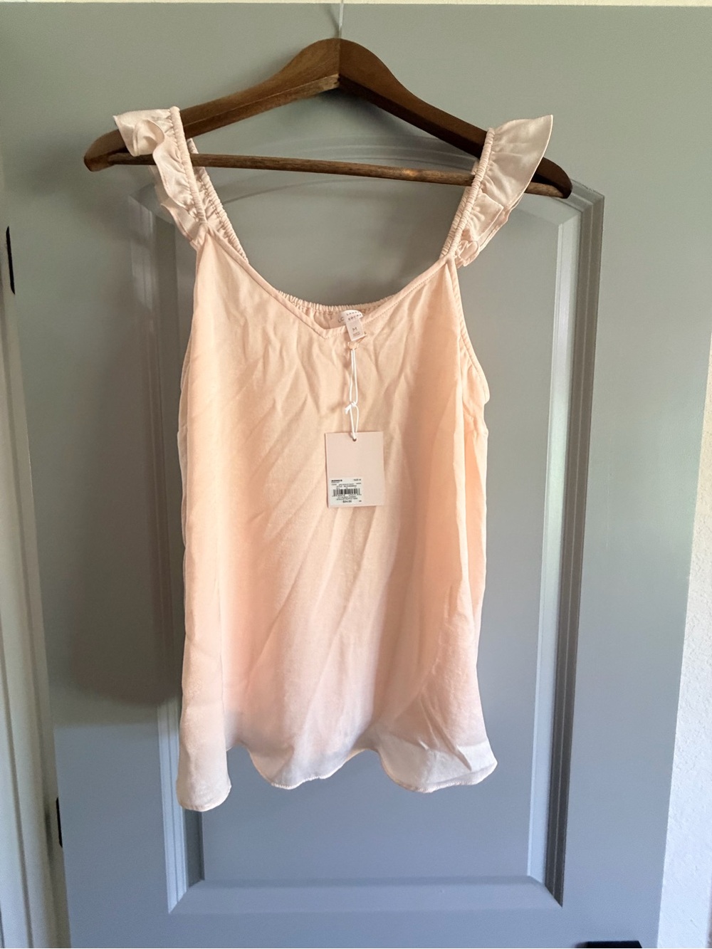 LC Lauren Conrad Pale Pink Ruffle-Strap Camisole